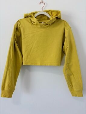 Lululemon All Yours Cropped Hoodie Sz 8 Soleil Yellow EUC